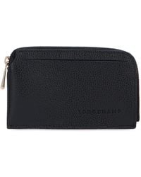 Longchamp - Leather Zip Wallet & Purses - Lyst