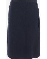 Jil Sander - Wool Blend Midi Skirt - Lyst