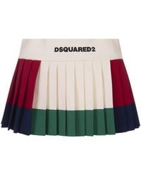 DSquared² - Pleated Mini Skirt - Lyst