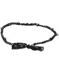 Mens Necklaces Alanui Necklaces for Men Alanui Cotton Embellished Bandana-print Necklace in Black Metallic 