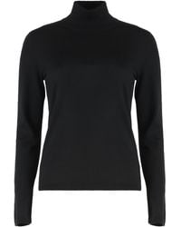 Max Mara - Cashmere Long-Sleeved High Collar Top Knitwear - Lyst