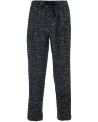 Dolce & Gabbana - Dark Trousers With Elasticated Waist Drawstring - Lyst