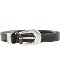 Our Legacy Rubber 2cm Belt in White for Men | Lyst
