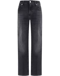 7FOR - Calie Straight Ankle Jeans Cotton; Lyocell; Elastane - Lyst