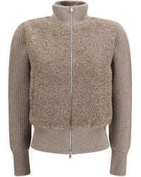 Herno - Resort Ribbed Pure Wool Cardigan Merino Ovis Aries - Lyst