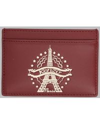 KENZO - Card Holder Eiffel Tower Cow Leather Wallets & Purses - Lyst