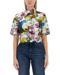 Dolce & Gabbana - Night Flower Print Shirt - Lyst