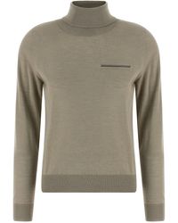 Peserico - Jewel Pocket Turtleneck Sweater - Lyst