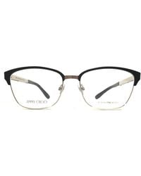Jimmy Choo - Eyeglasses Rectangle Full Rim, Frame And Clear Demo Lenses Lens Jc192000300 - Lyst