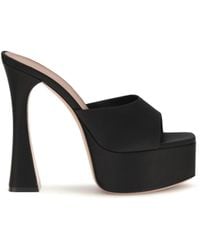 AMINA MUADDI - Dalida Satin Sandals Calf Leather Bos Taurus - Lyst