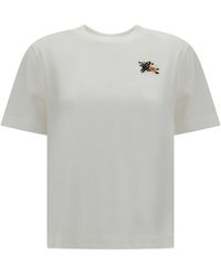 Burberry - Knight Check Cotton T-Shirt - Lyst