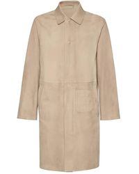 Ferragamo - Suede Coat - Lyst