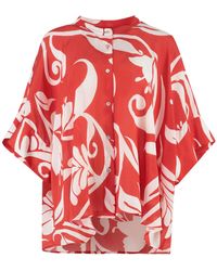Barba Napoli Printed Silk Shirt - Red
