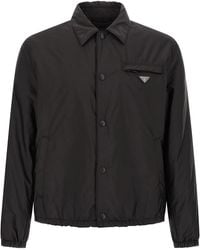 Prada - Recycled Polyamide Full-Length Jacket Clothing - Lyst