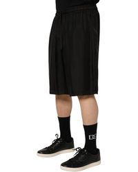 Dolce & Gabbana - Silk Drawstring Bermuda Shorts - Lyst