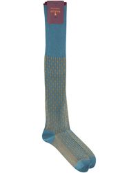 Gallo - Patterned Cotton Long Socks - Lyst