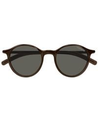 Montblanc - Sunglasses Round Full Rim, Shiny Frame And Lens Mb0324S002 - Lyst
