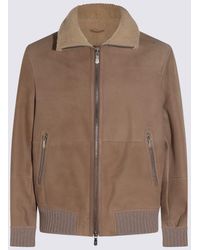 Brunello Cucinelli - Leather Jacket - Lyst