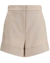 Max Mara - Bicolor Wool Bermuda Shorts - Lyst