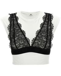 Elisabetta Franchi - Bralette T-Shirt - Lyst