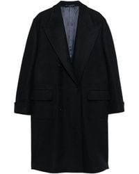 Fortela - Double Breasted Wool Coat - Lyst