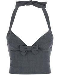ShuShu/Tong - Cami Top Halter Bow Tie - Lyst
