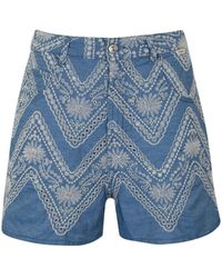 Roy Rogers - Old Glory Chambray Embroidery Shorts - Lyst