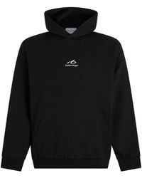 Balenciaga - Hooded Sweatshirt Cotton Jumpers - Lyst