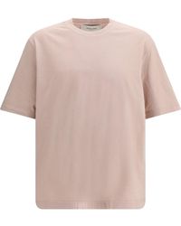 Golden Goose - T-Shirt With An Embossed Reverse Golden Logo - Lyst