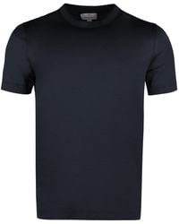 Canali - Cotton Crew-Neck T-Shirt - Lyst