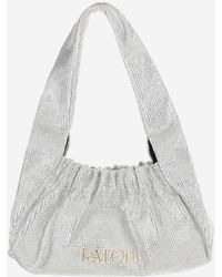 Patou - Le Biscuit Satin And Rhinestone Bag - Lyst