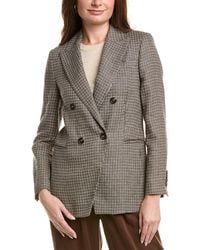 Brunello Cucinelli - Linen-blend Blazer - Lyst
