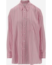 Bottega Veneta - Silk Shirt With Striped Pattern - Lyst