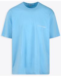 Comme des Garçons - T-Shirt Knit Sky Cotton Oversize T-Shirt With Chest Logo - Lyst