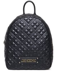 Moschino - Quilted Backpack With Logo - Lyst