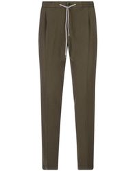PT Torino - Military Linen Blend Soft Fit Trousers - Lyst