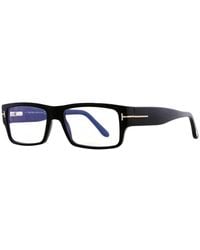 Tom Ford - Eyeglasses Rectangle Full Rim, Frame And Clear Light Block Lens Ft5835-B001 - Lyst