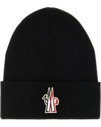 Moncler - Logo Patch Beanie - Lyst