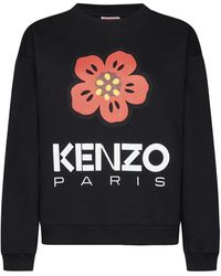 KENZO - Boke And Logo Cotton Sweatshirt - Lyst