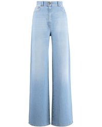Versace - High-waist Wide-leg Jeans - Lyst