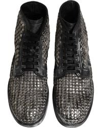 Dolce & Gabbana - Leather Runway Studs Ankle Boots Shoes - Lyst