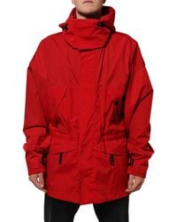 Dolce & Gabbana - Nylon Hooded Full Zip Parka Jacket Clothing - Lyst