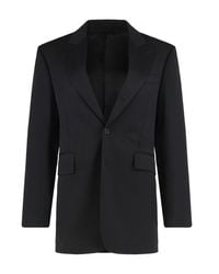 Celine - Wool Jacket With Classic Fit Blazers - Lyst