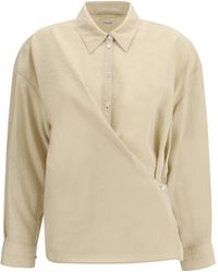 Lemaire - Draped Shirt Silk; Polyamide - Lyst