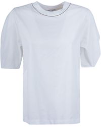 Peserico - Round Neck Oversized T-Shirt - Lyst
