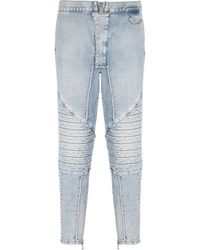 Balmain - Light Denim Slim Trousers - Lyst