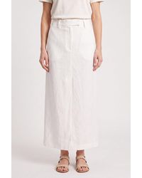 Brunello Cucinelli - Off Linen Skirt - Lyst