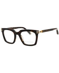 Philipp Plein - Eyeglasses Square Full Rim, Shiny Dark Havana Frame And Clear Demo Lenses Lens Vpp115M0722 - Lyst