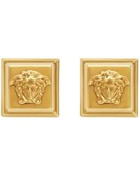 Versace - Colored Earrings With Square Design And Medusa Head Details - Lyst