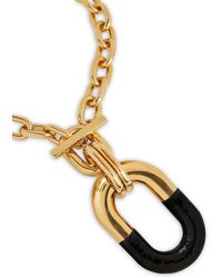 Rabanne - Xl Link Necklace With-Tone Aluminum Chain And Oversized Enamel Pendant - Lyst
